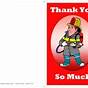 Firefighter Thank You Card Printable