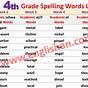 Word List For 4th Grade