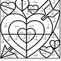 Valentine's Day Math Coloring Worksheets