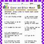 Cause And Effect Activity Worksheet