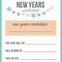 Free New Year's Resolution Printables