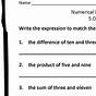 Evaluate Numerical Expressions Worksheets