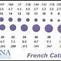 French Size Color Chart