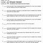 Simple Interest Worksheet With Answers Pdf