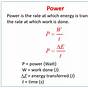 Work And Power Formula Worksheet