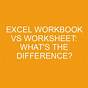 Excel Workbook Vs Worksheets