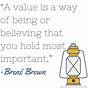 Values Worksheet Brene Brown