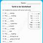 English Verb Worksheet For Class 1