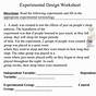 Experimental Design Worksheets Scientific Method