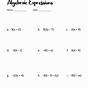 Evaluating Expressions Worksheet Algebra 1
