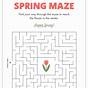 Easy Spring Maze Worksheet