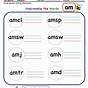 Word Family Am Worksheets
