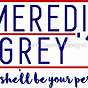Meredith Grey Name Tag Printable