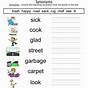 Synonym Worksheets 3rd Grade