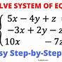 Three Variable Systems Of Equations
