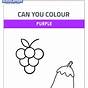 Purple Worksheet For Kindergarten