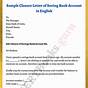 Sample Letter Of Closing Bank Account