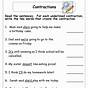 Contraction Worksheet For Grade 2