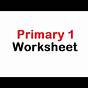 Primary One English Worksheet