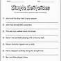Simple Sentence Worksheet