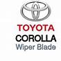 2010 Toyota Corolla S Wiper Blade Size
