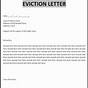 Sample Letter To Evict Tenant