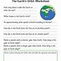 Earth's Orbit Worksheet 5th Grade