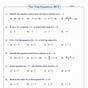 2 Step Equations Worksheet Pdf
