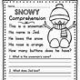 Comprehension Worksheet First Grade