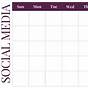 Social Media Planning Calendar Printable