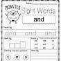 Sight Words My Worksheet