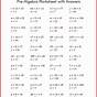 Basic Algebra Worksheets With Answers