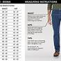 Women's Wrangler Jeans Size Chart