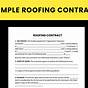 Roofing Contract Form Free Printable