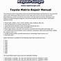 2003 Toyota Matrix Owners Manual Pdf