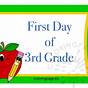 First Day Of 3rd Grade Printable