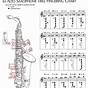 Finger Chart Tenor Sax