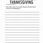 Giving Thanks Worksheets