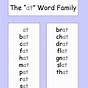 Printable Word Family Lists