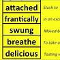 Grade 4 Vocabulary Words With Meaning