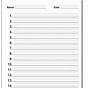 Free Printable Spelling Test Lined Paper