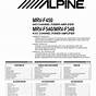 Alpine Mrp F450 Owner's Manual