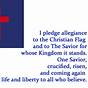 Pledge To The Christian Flag Printable