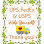 Printable Thank You Delivery Drivers