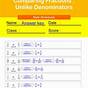 Comparing Fractions With Unlike Denominators Worksheets