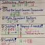 Subtracting Mixed Numbers Anchor Chart