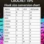 Crochet Hook Size Chart Us