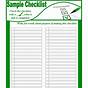 Printable Checklist Template Pdf