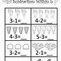 Kindergarten Subtracting Twos Worksheet