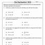One Step Equations Word Problems Worksheet
